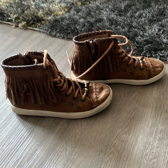 Moccasin LEATHER shoes👀🫶🏼sz.13 RAMPAGE GIRLS - Picture 7 of 12